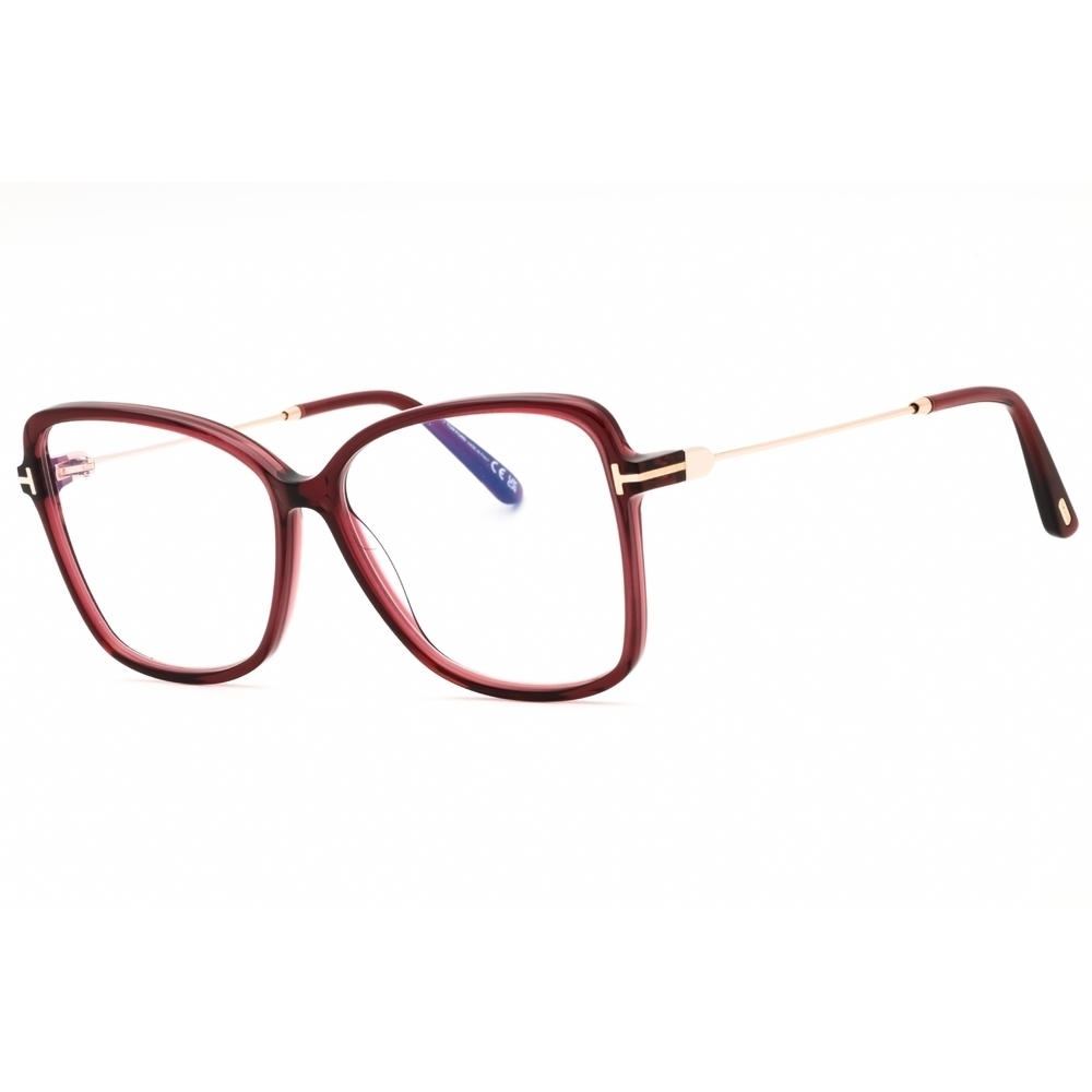 NWT Tom Ford FT5953-B Bordeaux Oversized 55mm Eyeglasses